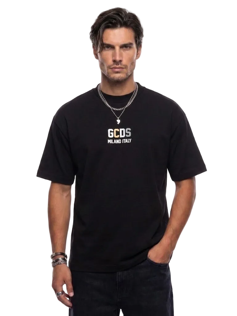 חולצת טי שירט GCDS לגו לוגו – שחור