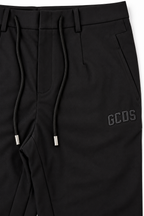 מכנסי GCDS שחורים בגזרה מחויטת