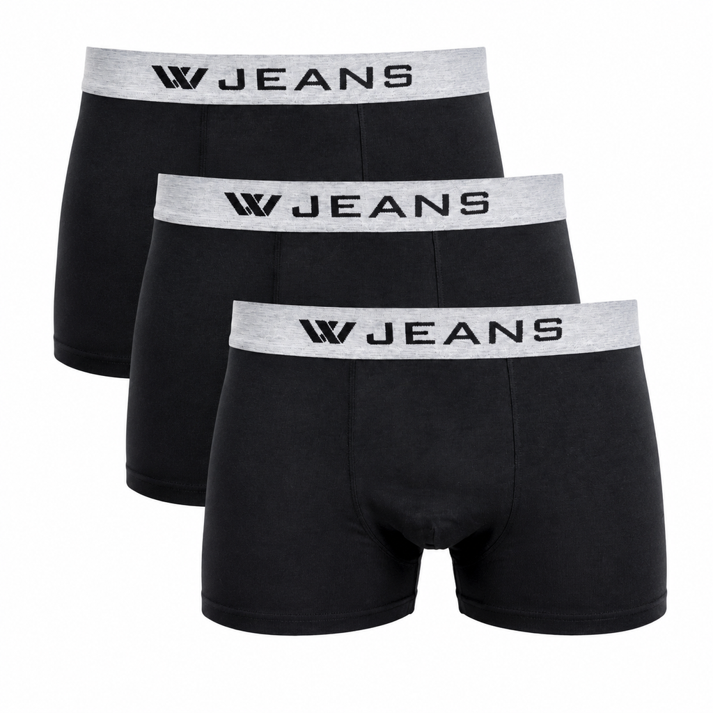 מארז שלישיית תחתוני בוקסר צמודים W Jeans