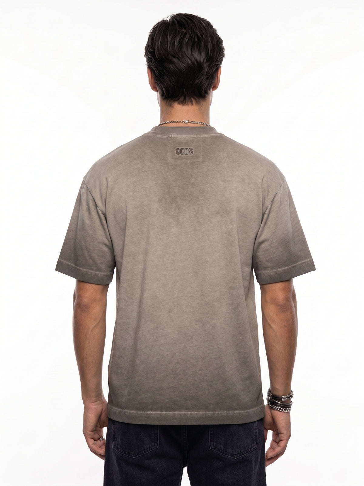 GCDS Milano Washed Grey T-Shirt – תמונה 2