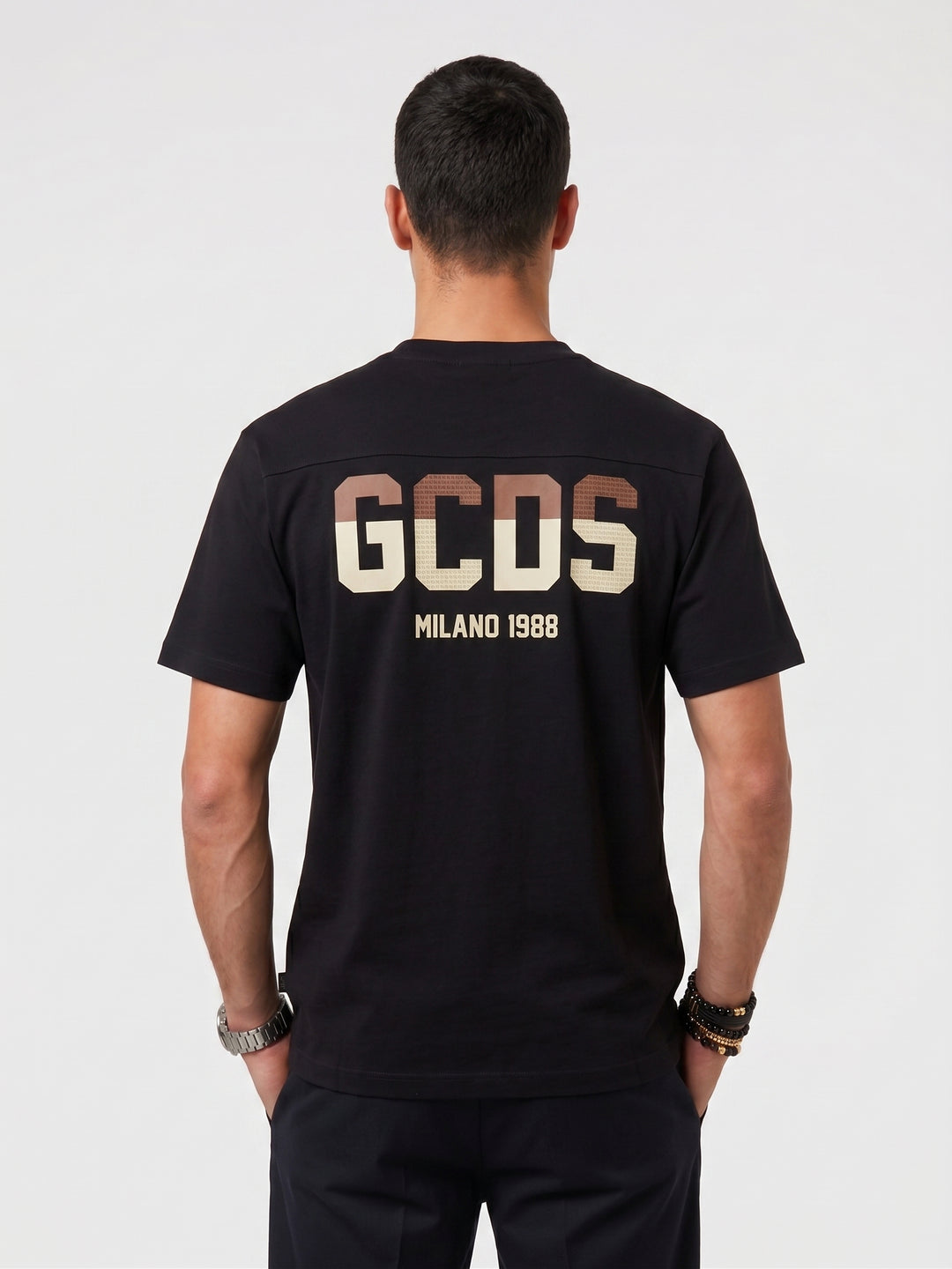 GCDS – טי שירט שחורה Brick 1988