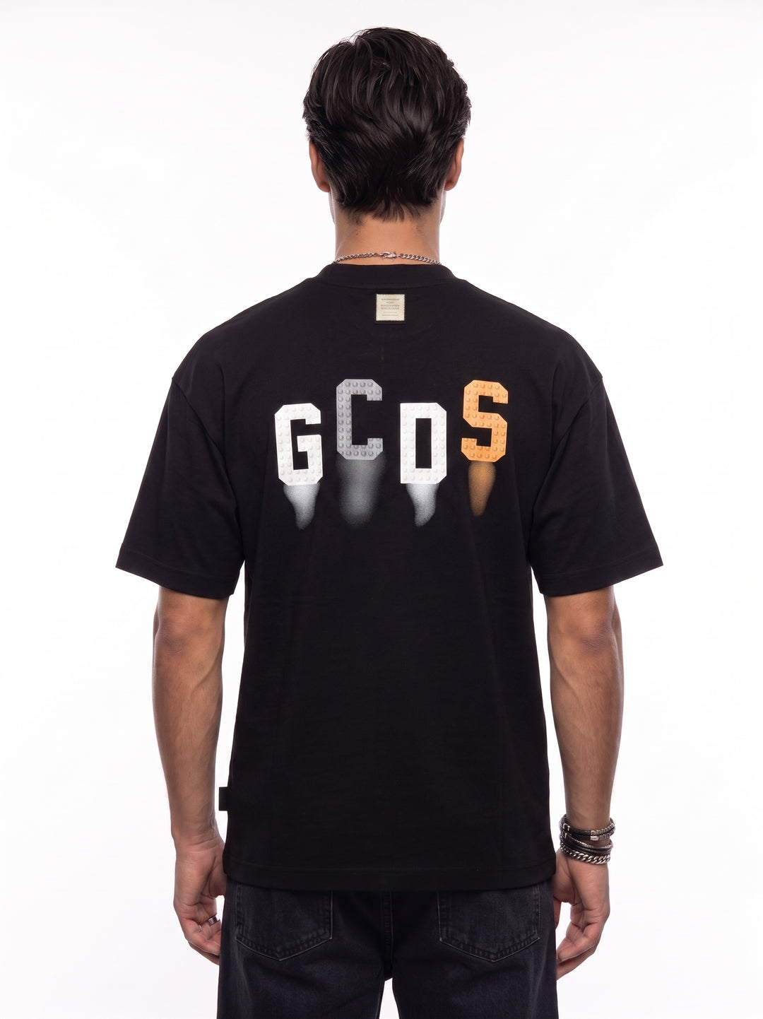 חולצת טי שירט GCDS לגו לוגו – שחור