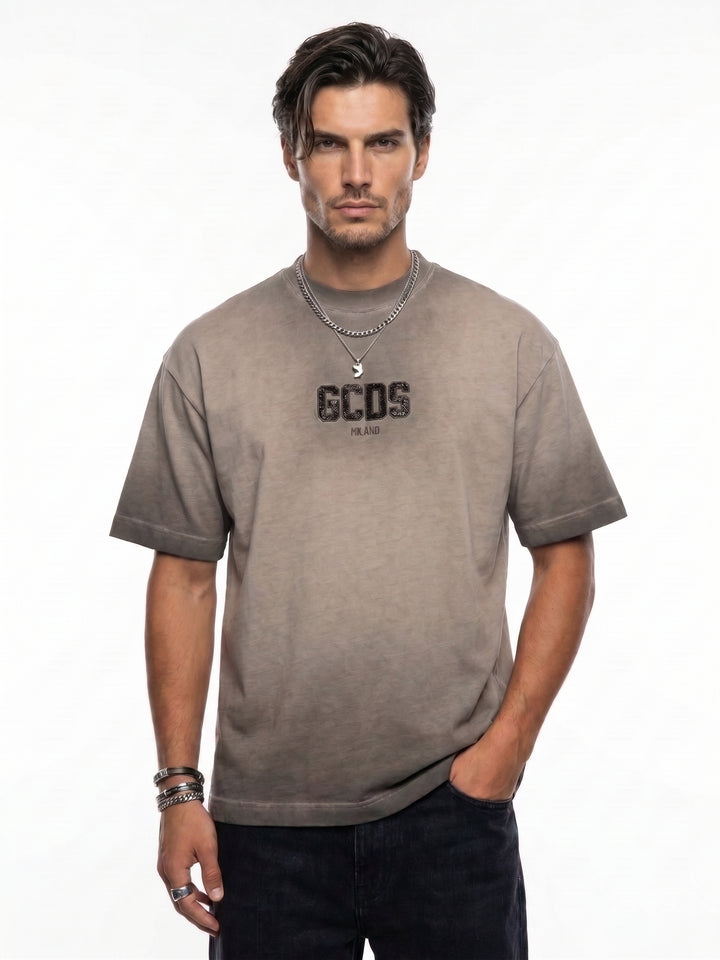 GCDS Milano Washed Grey T-Shirt